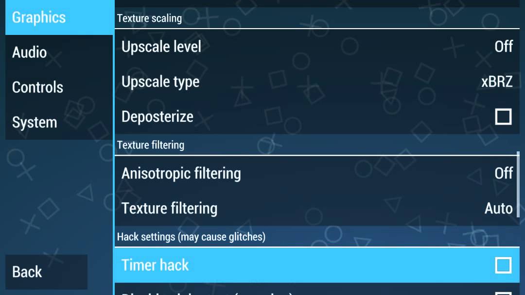 best settings for ppsspp